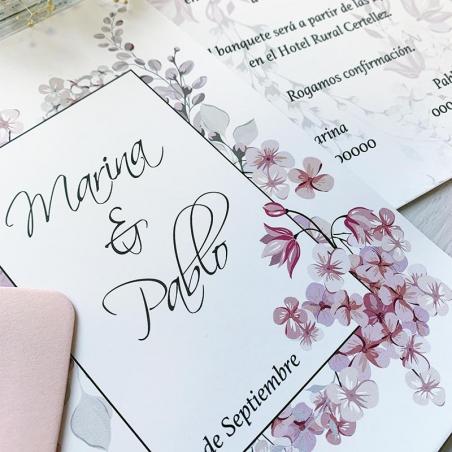 Invitación Boda Flor de Cerezo