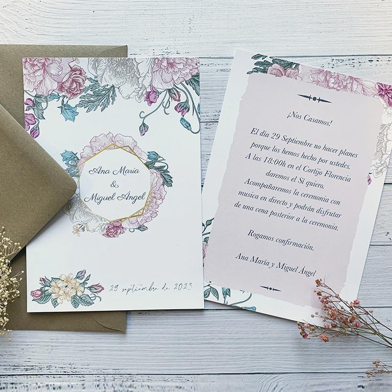 Invitación Florar Vintage Invitación Florar Vintage