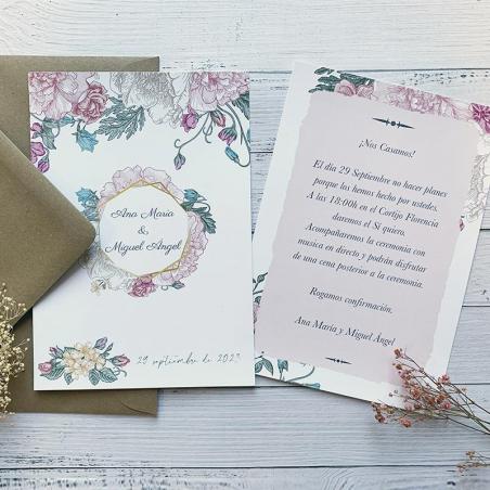 Invitación Florar Vintage