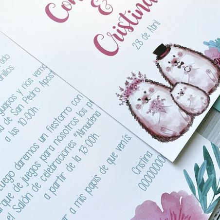Invitación Familia Erizos