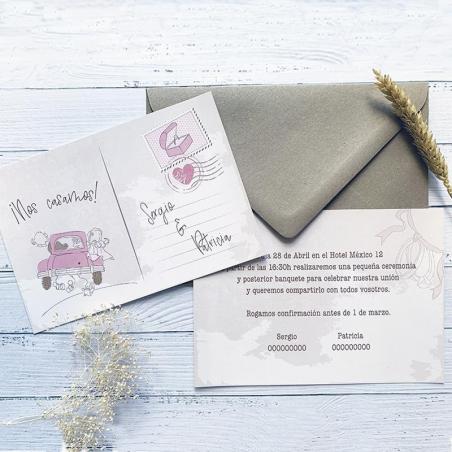 Invitación Boda Postal