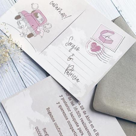 Invitación Boda Postal