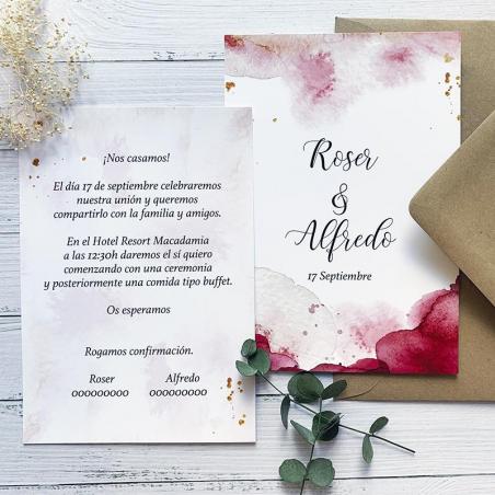 Invitación Boda Vino