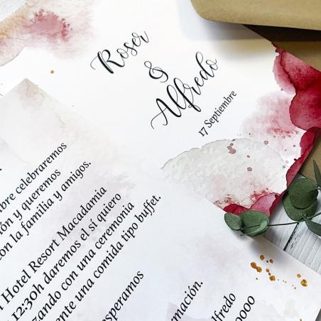 Invitación Boda Vino
