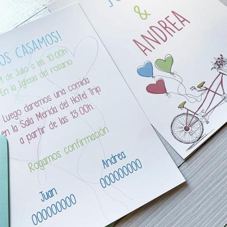 Invitación Boda Tandem