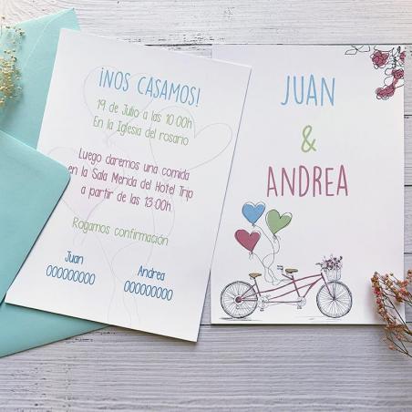 Invitación Boda Tandem