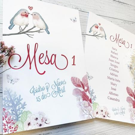Mesero Pareja Pájaros