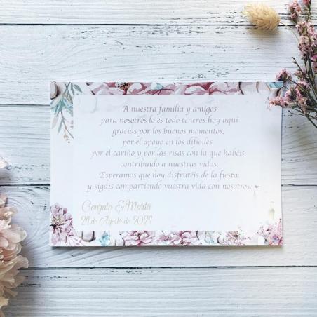 Tarjeta de agradecimiento Floral Disney