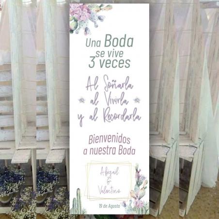 Cartel Bienvenida Cactus