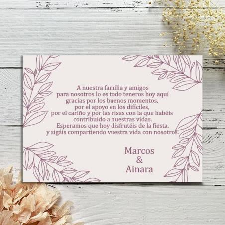 Tarjeta Agradecimiento Inspiración