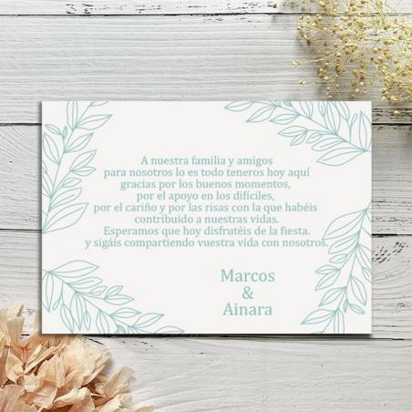 Tarjeta Agradecimiento Inspiración