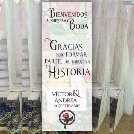 Cartel Bienvenida Bella y Bestia
