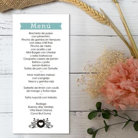 Minuta Boda Moderna Mint