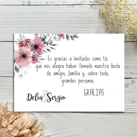 Tarjeta Agradecimiento Cerezo Primavera