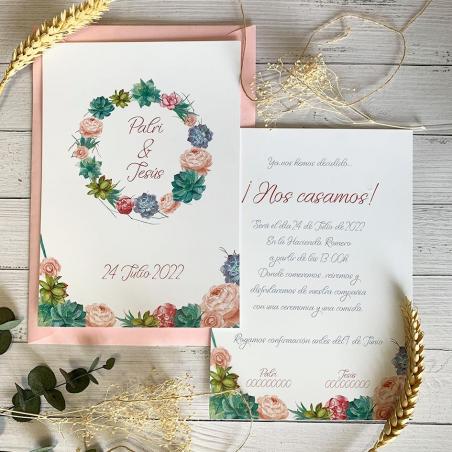 Invitación de boda original