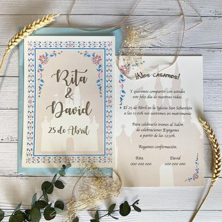 Invitación de boda Disney Castillo