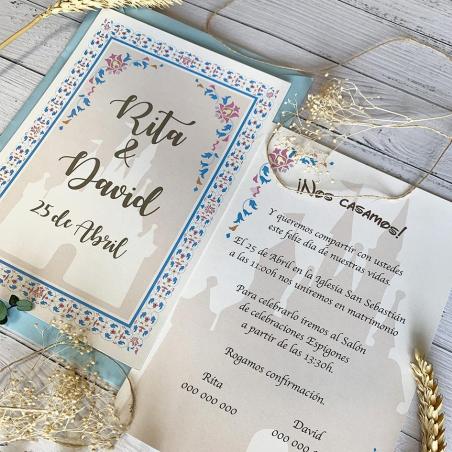 Invitación de boda Disney Castillo