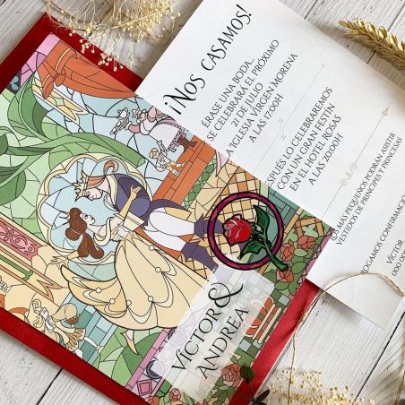 Invitación Boda Bella y Bestia