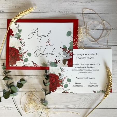 Invitación Rosas Rojas