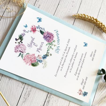 Invitaciones de Boda Hortensias