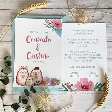 Invitación Familia Erizos