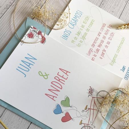 Invitación Boda Tandem