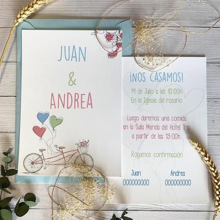 Invitación Boda Tandem
