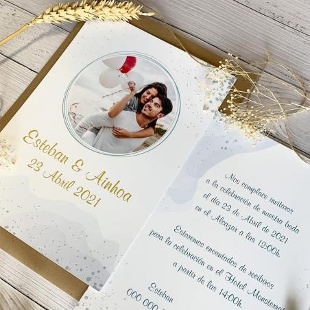 Invitacion de boda con foto