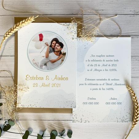 Invitacion de boda con foto