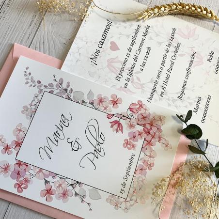 Invitación Boda Flor de Cerezo