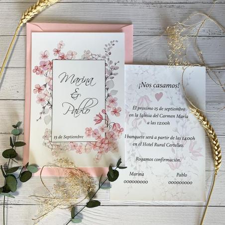 Invitación Boda Flor de Cerezo