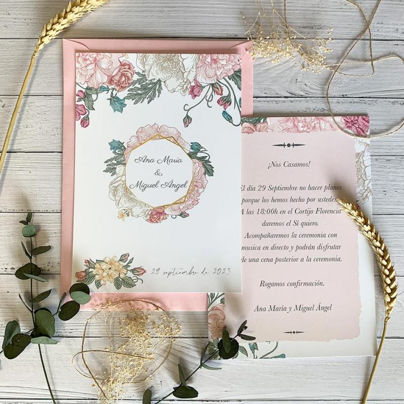 Invitación Florar Vintage