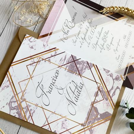 Invitación Mármol y Oro