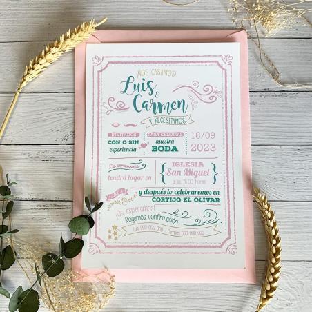 Invitación de Boda Original