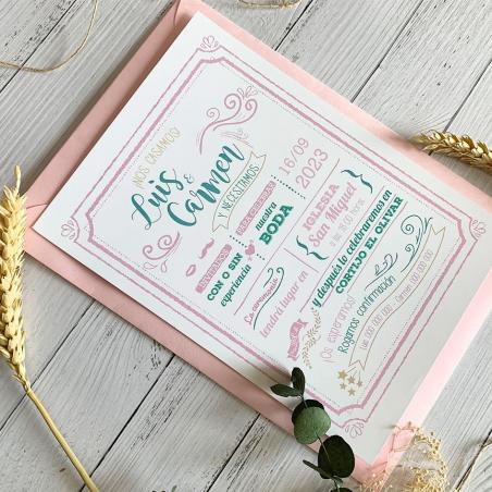 Invitación de Boda Original