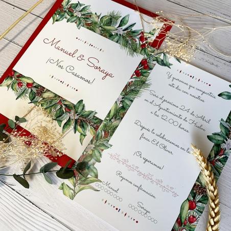 Invitaciones de Boda Navideña
