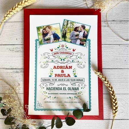 Invitación de Boda Moderna con Foto