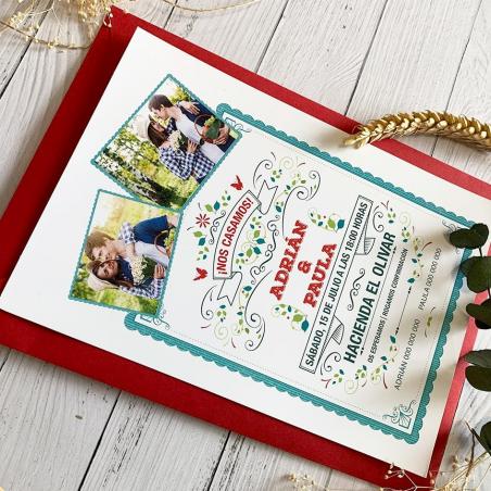 Invitación de Boda Moderna con Foto