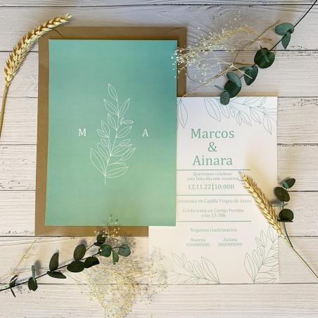 Invitacion Elegante Inspiración Verde
