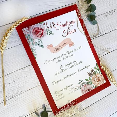 Invitación de Boda Romántica Lazo