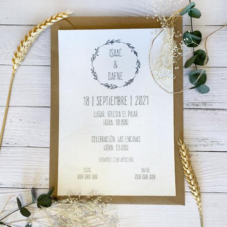 Invitación Sencilla de Boda