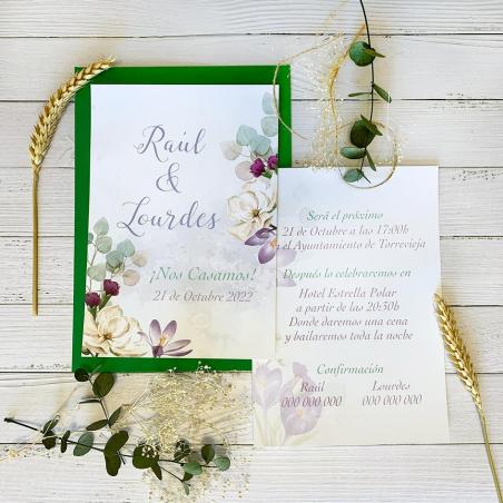 Invitación flor Azafrán