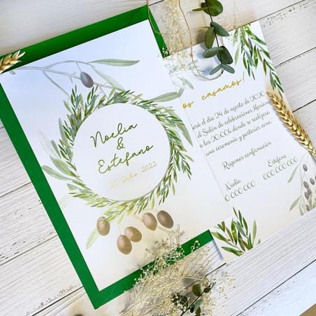 Invitación Hojas de Olivos