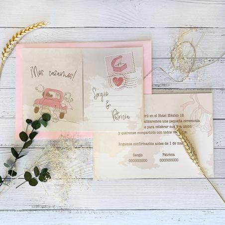 Invitación Boda Postal