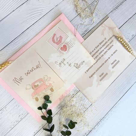 Invitación Boda Postal