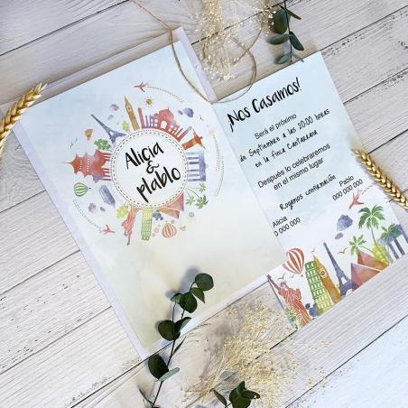 Invitación Boda Viaje