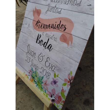 Cartel con Caballete para Bodas