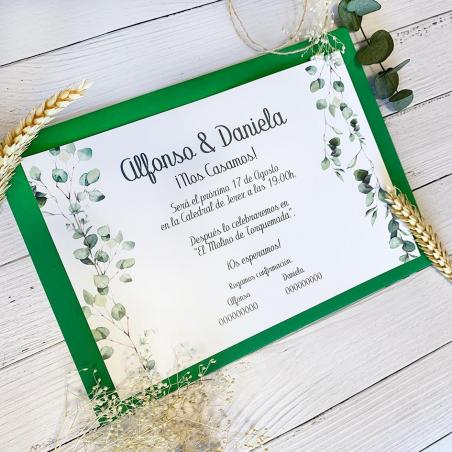 Invitación Boda Horizontal