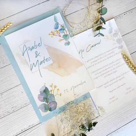Invitación Acuarela Reey