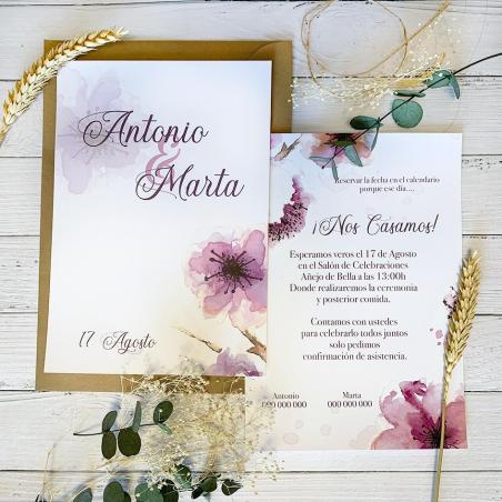 Invitación Flores Primavera
